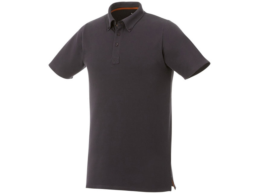 Мужская футболка поло Atkinson с коротким рукавом и пуговицами, серый графитовый (артикул 3810489L)