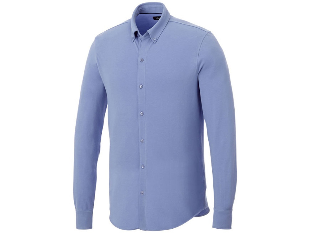 Мужская рубашка Bigelow из пике с длинным рукавом, светло-синий (артикул 3817640L)