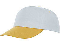 Пятипанельная двухцветная кепка Icarus, белый/желтый (артикул 38670100)