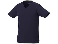 Модная мужская футболка Amery с коротким рукавом и V-образным вырезом, темно-синий (артикул 3902549XS)