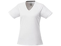 Модная женская футболка Amery с коротким рукавом и V-образным вырезом, белый (артикул 39026012XL)