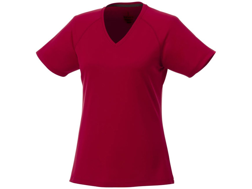 Модная женская футболка Amery с коротким рукавом и V-образным вырезом, красный (артикул 3902625XS) - фото 1 - id-p65823316