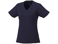 Модная женская футболка Amery с коротким рукавом и V-образным вырезом, темно-синий (артикул 3902649XL)