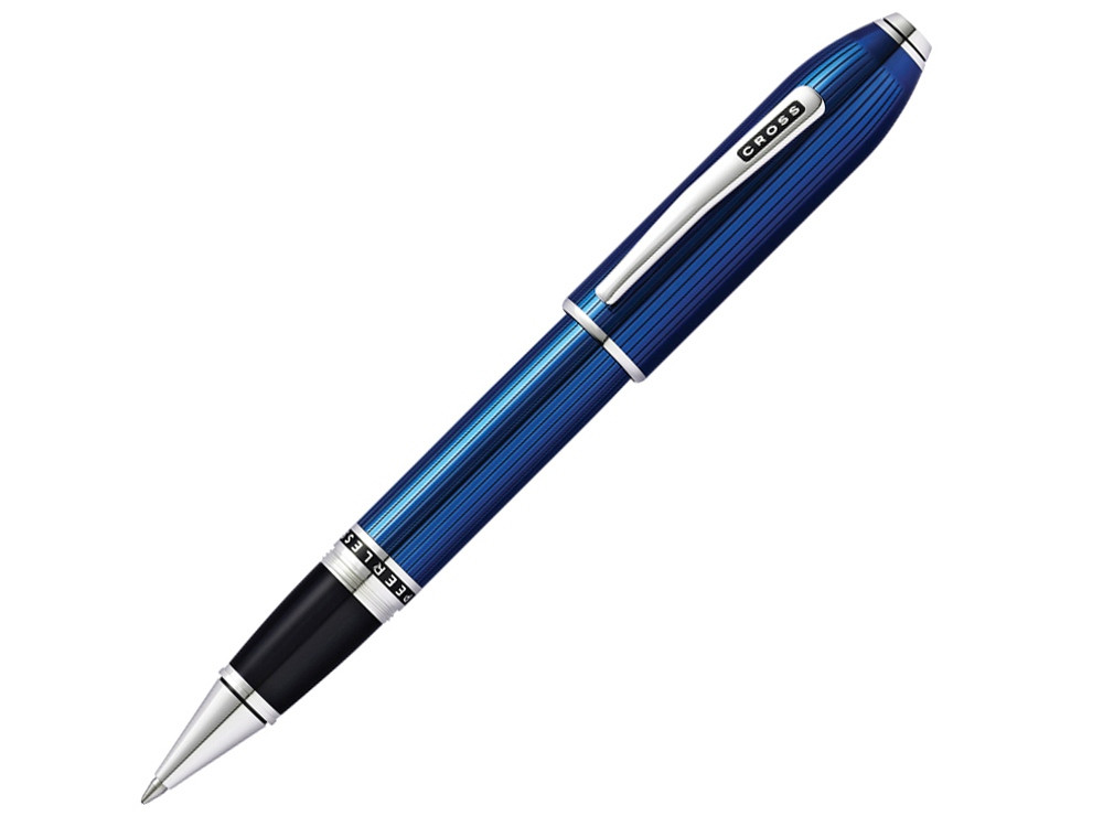 Ручка-роллер Selectip Cross Peerless Translucent Quartz Blue Engraved Lacquer (артикул 421238) - фото 1 - id-p65823492