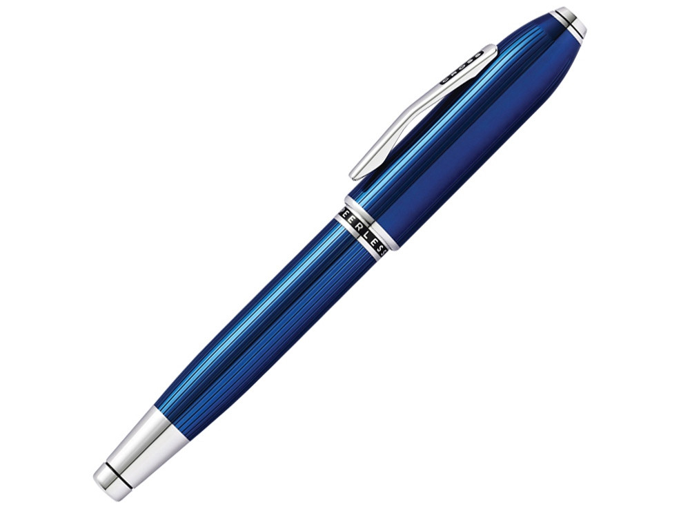 Ручка-роллер Selectip Cross Peerless Translucent Quartz Blue Engraved Lacquer (артикул 421238) - фото 2 - id-p65823492