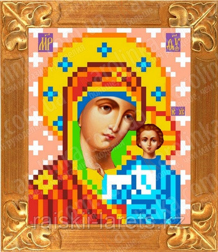 Рисунок на ткани для вышивания бисером/крестом  "Икона Божией Матери Казанская" КБИ-6023