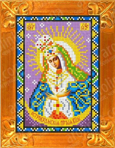 Рисунок на ткани для вышивания бисером/крестом  "Икона Божией Матери Остробрамская" КБИ-5019