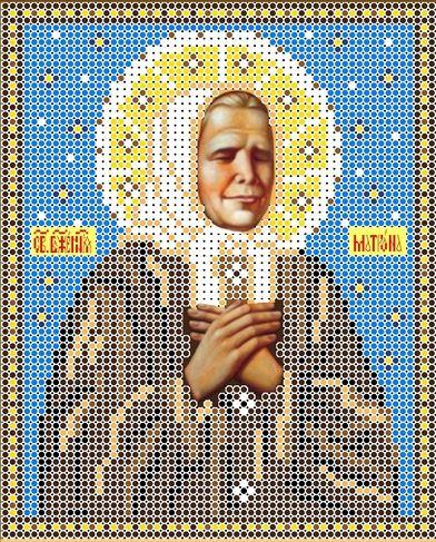Рисунок на ткани для вышивания бисером/крестом  "Икона Св. Матрона Московская" КБИ-5027