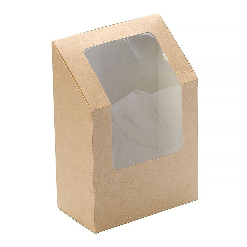 Коробка "DoEco" 90х50х130мм ECO ROLL, для ролов, с окном, коричн., 500 шт - фото 1 - id-p65758702