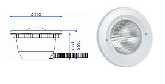 Прожектор встраиваемый, для пленки, 300 Вт/12В, облицовка из пластика PL 84V M, фото 2
