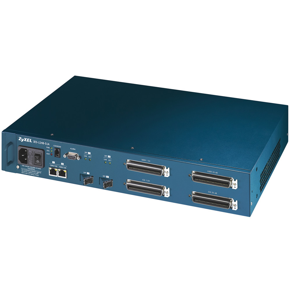 Характеристики Коммутатор Zyxel IES-1248-51V (Без LAN портов, 2 SFP порта)