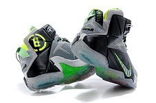 Баскетбольные кроссовки Nike Lebron 12 Elite серо-черные, фото 2