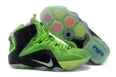 Баскетбольные кроссовки Nike Lebron 12 Elite зеленые, фото 2
