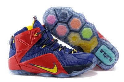 Баскетбольные кроссовки Nike Lebron 12 Elite красно-синие, фото 2