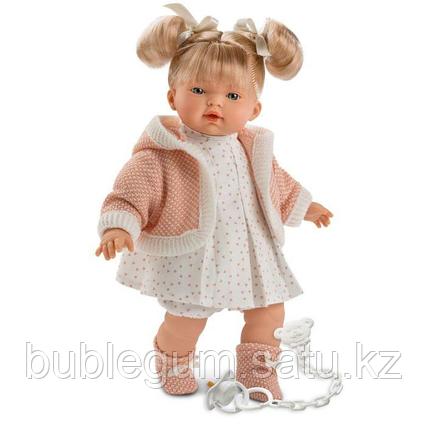 LLORENS: Кукла малышка Роберта 33 см, блондинка в розовой курточке