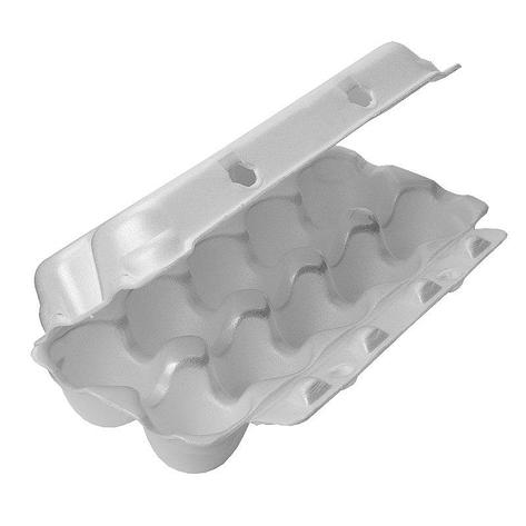 Упаковка для яиц высш. кат. (10 шт.), белая, эконом, ВПС, 100 шт, фото 2