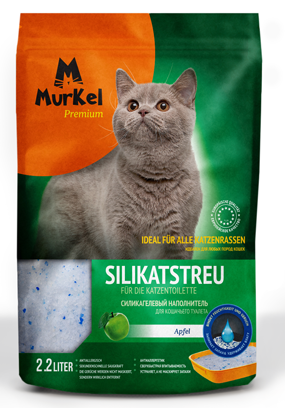 Murkel яблоко 4л (1.8кг) Крупная фракция Силикагелевый наполнитель для туалета кошек - фото 2 - id-p65213009