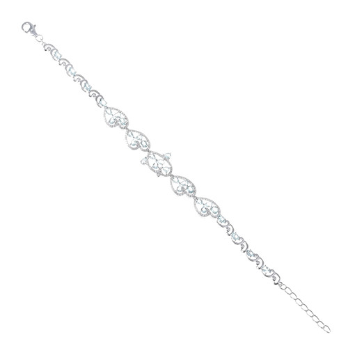 Серебряный браслет с фианитом и топазом Teosa B-DRGR00509-T