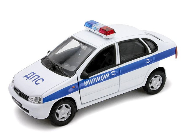 1/34 Welly Lada Kalina Милиция ДПС