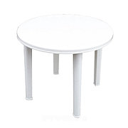 Пластиковый стол круглый "Романтик" белый, Т209