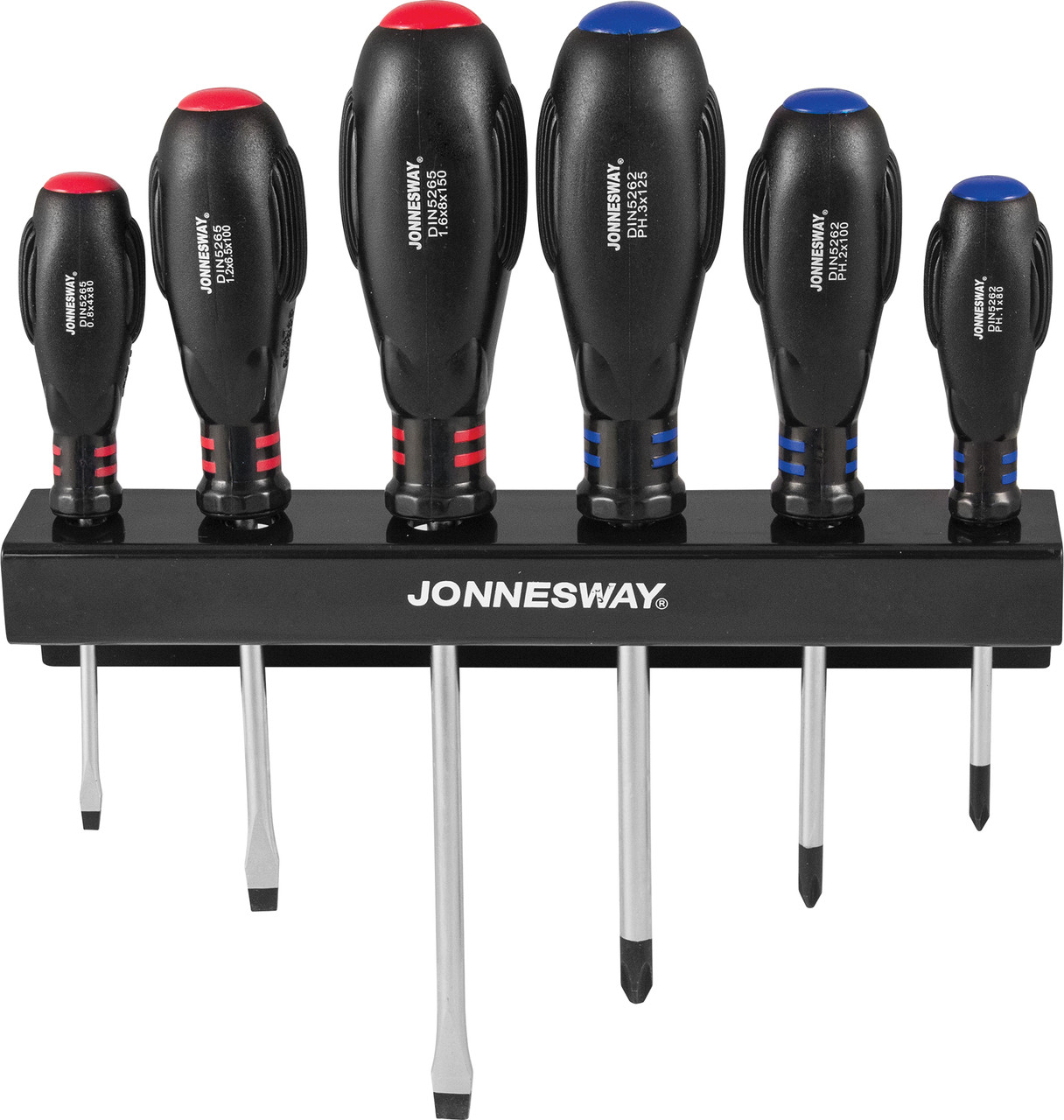 Набор отверток шлиц и крест Hercules SL 4х80-8х150 PH#1-3, 6 предметов, фото 1