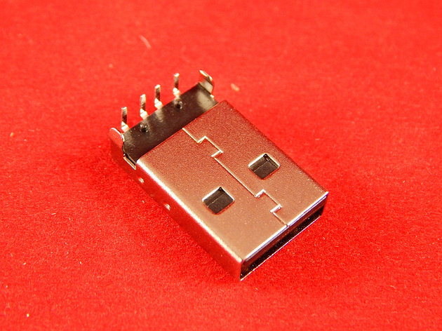 USB-AR (DS1097-B), Вилка угловая на плату, тип А, фото 2