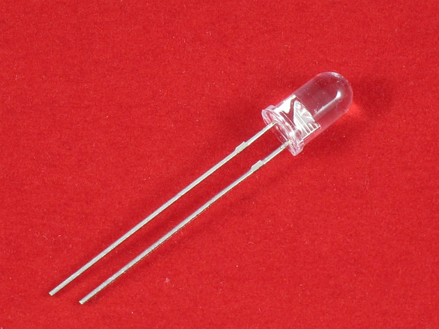 Инфракрасный (ИК) светодиод (5мм 940 нм), прозрачный, фото 2