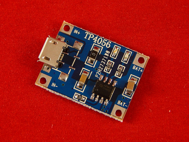 Модуль зарядки литий-ионных аккумуляторов на TP4056 до 1A (micro USB), фото 2