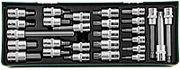 Набор торцевых головок с вставками 3/8" и 1/2"DR, 27 предметов (ложемент)