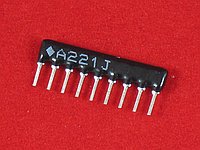 220 Ом резисторлық жинақ SIP-9
