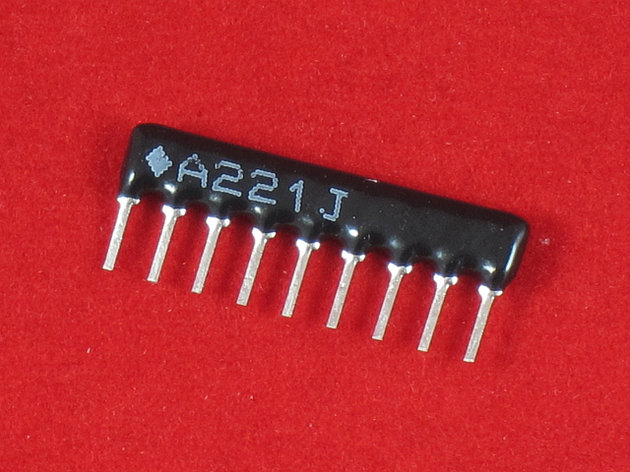 Резисторная сборка 220 Ом SIP-9, фото 2