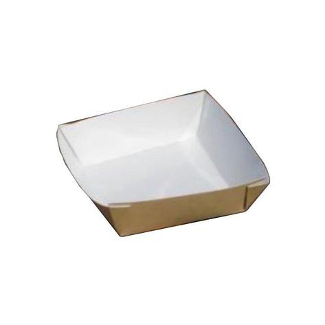 Упаковка ECO TRAY 550 для бургера, картофеля фри, чиабатты, 550мл, 110х110х42мм, коричн., картон, 300 шт, фото 2