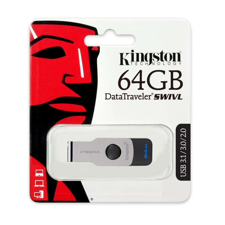 USB Флеш Накопитель Kingston 64GB 3.0 DTSWIVL/64GB