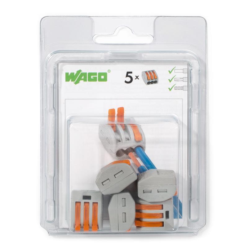 Мини-упаковка рычажковых клемм «Wago» в блистерах серии 222 WAGO 222–412/996-010