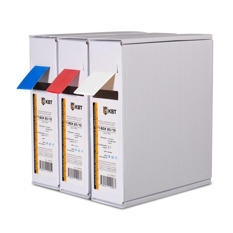 Термоусадочные цветные трубки в компактной упаковке Т-бокс КВТ Т-BOX-10/5 (бел)