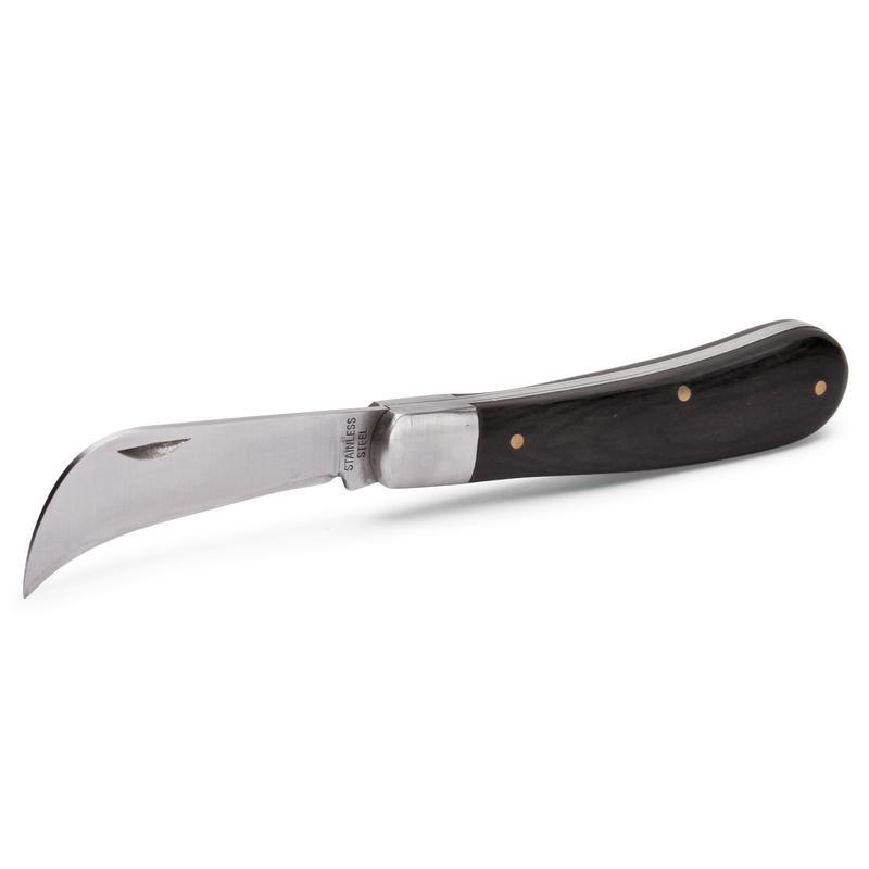 Нож монтерский малый складной с изогнутым лезвием КВТ НМ-05 - фото 1 - id-p66071917