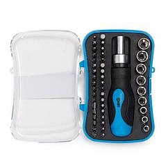 Отвертка реверсивная с битами серии МАСТЕР, 46 предметов НБ-46 КВТ НБ-46