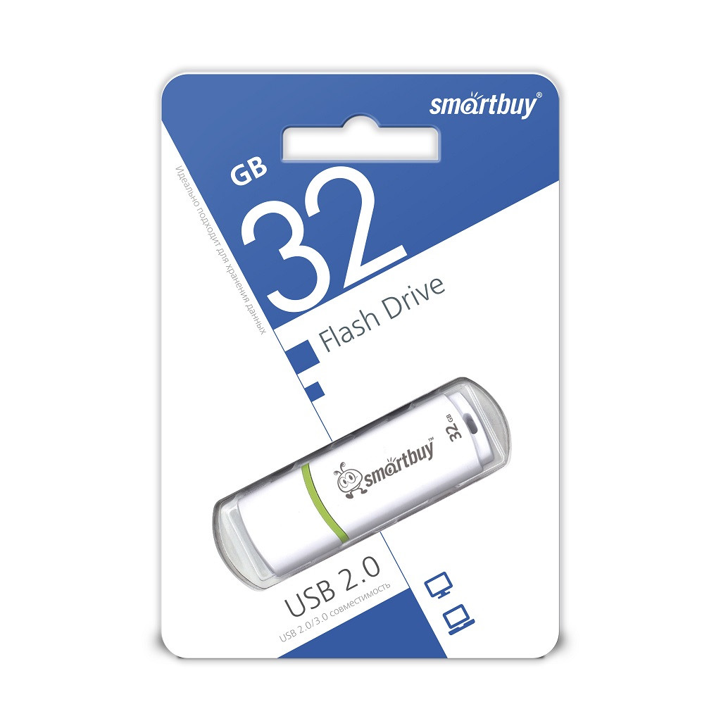 USB Флеш Накопитель UFD 2.0 Smartbuy 32GB Crown White