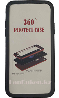 Защитный чехол для Айфон Х (IPhone X) (черный) "Fashion Case" 360° - фото 1 - id-p66092998