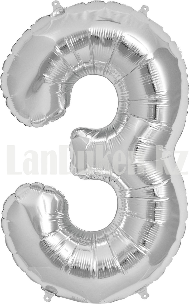 Воздушные шары цифры серебряные 101 сантиметр, от 0 до 9 - фото 8 - id-p46436378
