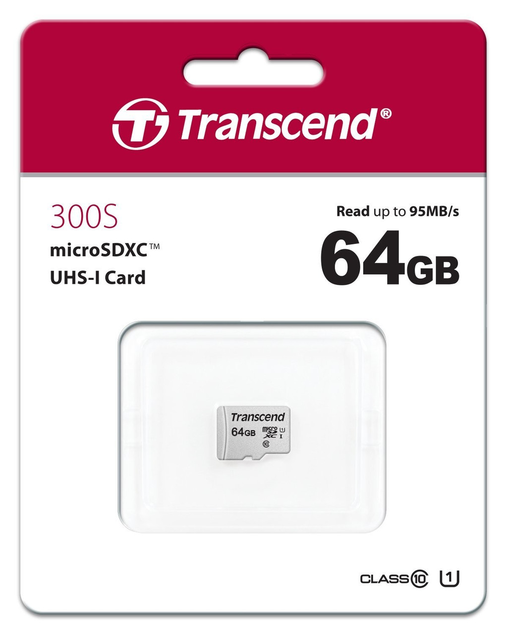 Карта памяти Transcend MicroCDXC 64GB Class 10 U1 TS64GUSD300S