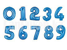 Воздушные шары цифры синие 81 сантиметр, от 0 до 9