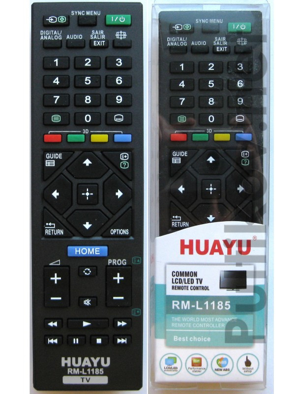Пульт для телевизора SONY LCD/LED TV RM-L1185 HUAYU - фото 3 - id-p66131051