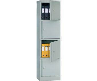Архивный (офисный) шкаф Практик AM 1845/4 на 4 ячейки с ключевыми замками - фото 1 - id-p65940902