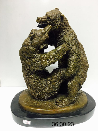 Бронзовая статуэтка "Медведи", фото 2