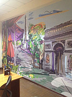 Фотообои "Эйфелева башня" и "Триумфальная арка" в офисном помещении 2