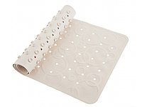 Антискользящий резиновый коврик для ванны с отверстиями ROXY-KIDS (35x76см). Цвет белый.