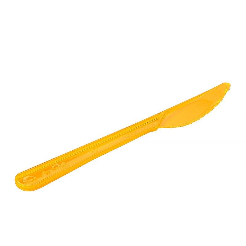 Нож Прозрачный  Оранжевый 180 мм,  ПС, 10 шт