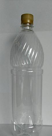 ПЭТ бутылка, прозрачн., 1.5 л, h 317 мм, с крышкой, 50 шт, фото 2