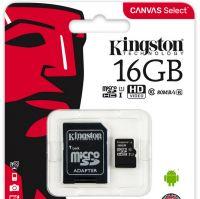 Карта памяти MicroSD 16GB Class 10 U1 Kingston SDCS/16GB, Алматы
